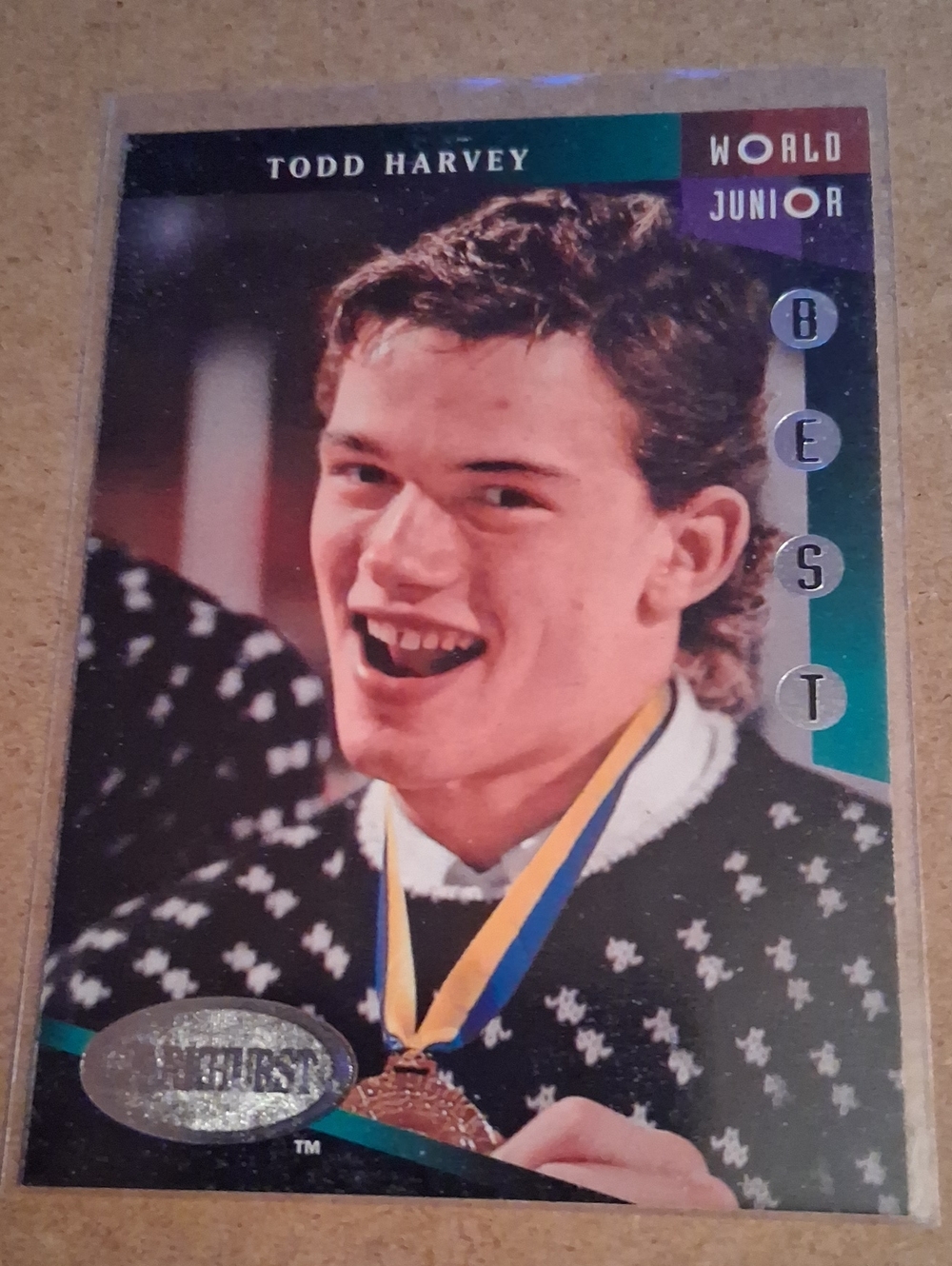 Parkhurst Rookie Card - Black Crewneck Sweater with White Snowflake Motif